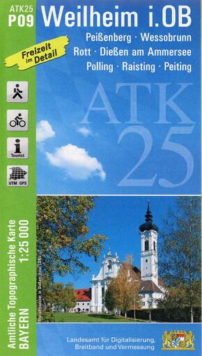 ATK25-P09 Weilheim i.OB (Amtliche Topographische Karte 1:25000)