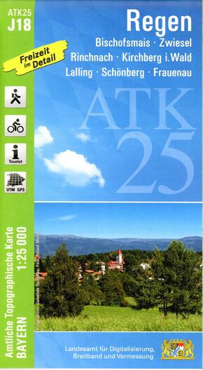 ATK25-J18 Regen (Amtliche Topographische Karte 1:25000)