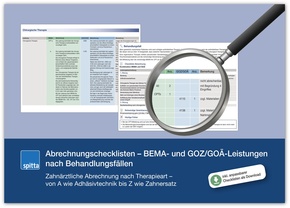 Abrechnungschecklisten - BEMA- und GOZ/GOÄ-Leistungen nach Behandlungsfällen