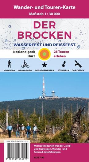Der Brocken, Wander- und Mountainbike-Karte