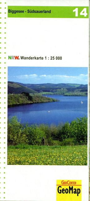 Biggesee - Südsauerland Blatt 14, topographische Wanderkarte NRW