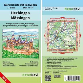 NaturNavi Wanderkarte mit Radwegen Hechingen - Mössingen