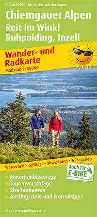 PublicPress Wander- und Radkarte Chiemgauer Alpen, Reit im Winkl, Ruhpolding, Inzell