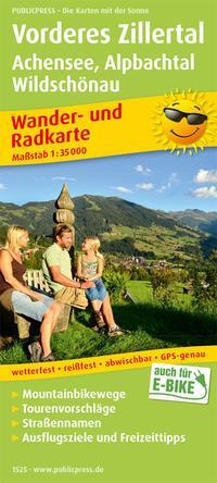 PublicPress Wander- und Radkarte Vorderes Zillertal, Achensee, Alpbachtal, Wildschönau