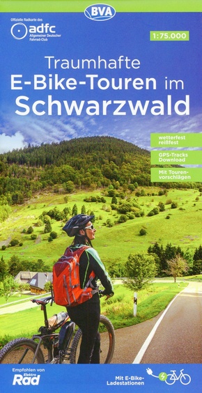 ADFC Traumhafte E-Bike-Touren im Schwarzwald 1:75.000, reiß- und wetterfest, GPS-Tracks Download, mit Tourenvorschlägen