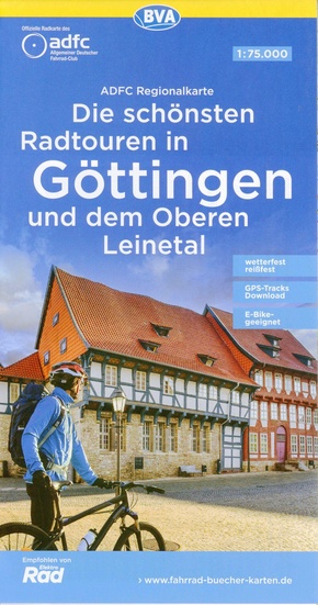 ADFC-Regionalkarte Die schönsten Radtouren in Göttingen und dem Oberen Leinetal