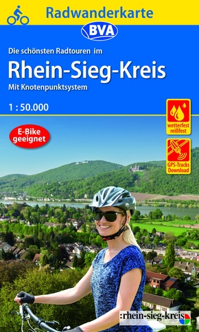 Radwanderkarte BVA Radwandern im Rhein-Sieg-Kreis 1:50.000, reiß- und wetterfest, GPS-Tracks Download