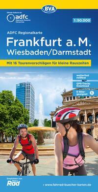 ADFC-Regionalkarte Frankfurt a. M. Wiesbaden /Darmstadt, 1:50.000, mit Tagestourenvorschlägen, reiß- und wetterfest, E-B