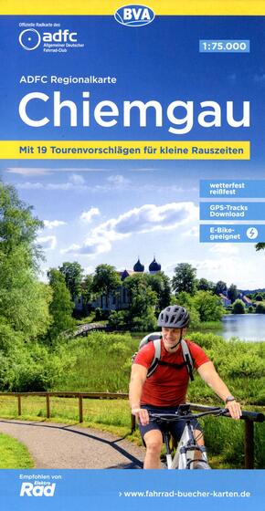 ADFC-Regionalkarte Chiemgau 1:75.000, mit Tagestourenvorschlägen, reiß- und wetterfest, E-Bike-geeignet, GPS-Tracks Down