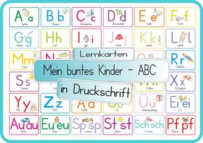 Mein buntes Kinder-ABC Druckschrift mit Umlauten, Doppellauten und Sp, St, Sch und Pf