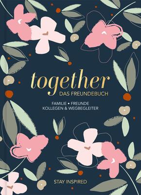 Freundebuch für Erwachsene | Album zum Ausfüllen für Freunde und Kollegen mit edler Goldprägung | Freundschaftsbuch, Poe