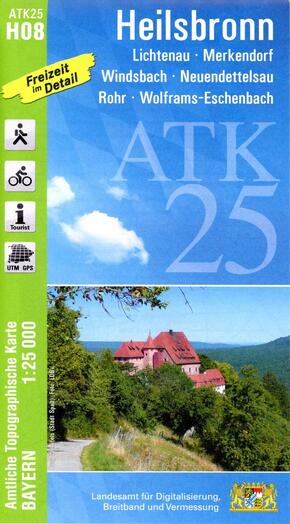 ATK25-H08 Heilsbronn (Amtliche Topographische Karte 1:25000)