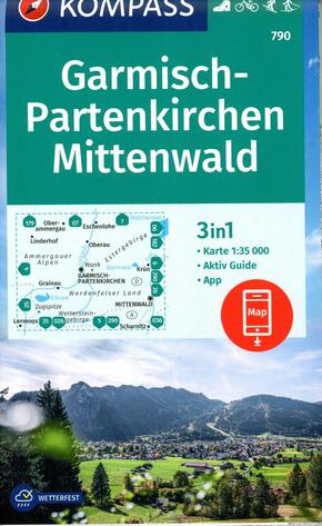 KOMPASS Wanderkarte 790 Garmisch-Partenkirchen, Mittenwald 1:35.000