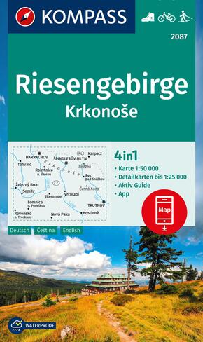 KOMPASS Wanderkarte 2087 Riesengebirge, Krkonose 1:50.000