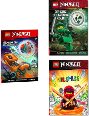 LEGO® NINJAGO&#8482; Paket (3 Bücher inkl. 3 Mini-Figuren)