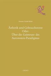 &Auml;sthetik und Gebrauchstexte