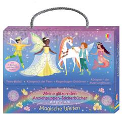 Meine glitzernden Anziehpuppen-Stickerb&uuml;cher mini: Magische Welten