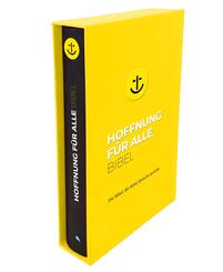 Hoffnung f&uuml;r alle. Die Bibel - "Black Hope Geschenkbibel" - Gro&szlig;format mit Loch-Stanzung im gelben Schuber