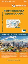 Northeastern USA, Eastern Canada - Michelin Regional Map 583
