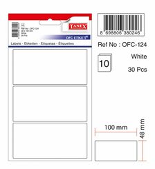 TANEX OFC-124 Vielzweck Etiketten selbstklebend (48 x 100 mm) weiß