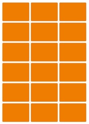 TANEX OFC-116 Vielzweck Etiketten selbstklebend orange(22 x 32 mm) - Stück 180