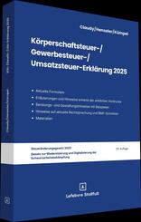 K&ouml;rperschaftsteuer-, Gewerbesteuer-, Umsatzsteuer-Erkl&auml;rung 2025