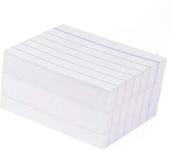 Karteikarten A8, beidseitig liniert, weiß, 100 Stück, 300 g/m²