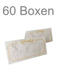 Design Tischkarten Box mit 100 Stück - Großpackung (60 Boxen)