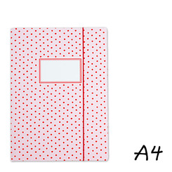 Sparpaket: krima & isa Sammelmappe DIN A4 - Tupfer Rosa (5 St&uuml;ck)