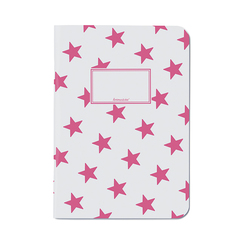 krima & isa Notizheft - Sterne Pink A5