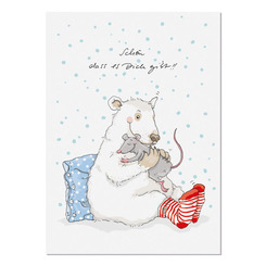 krima & isa Postkarte Kuschelbär