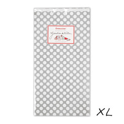 Sparpaket: krima & isa Geschenktüten XL - Punkte Grau (15 Stück)