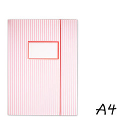 Sparpaket: krima & isa Sammelmappe DIN A4 - Gestreift Rosa (5 St&uuml;ck)