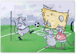 krima & isa Schiebekarte - Fu&szlig;ballmaus