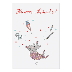 krima & isa Postkarte Hurra Schule