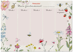 krima & isa - Schreibtischunterlage/Wochenplaner DIN A4 Gartenliebele (50 Blatt)