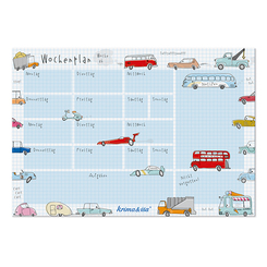 Sparpaket: krima & isa Schreibtischunterlage / Wochenplaner Autos (12 St&uuml;ck)