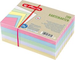 Herlitz Karteikarten, Mehrfarbig, A6 (200 Stück)