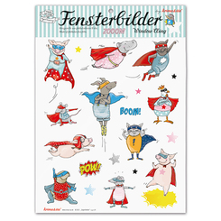 krima & isa Fensterbilder - Superhelden