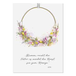 krima & isa Postkarte Ingas Blumenkranz Goethe