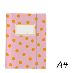 Sparpaket: krima & isa Sammelmappe A4 Punkte Pink Orange (5 Stück)