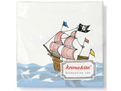 Krima & Isa Servietten Piratenschiff