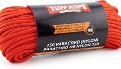 750 Paracord - 30 Meter, Extra stark mit 9 Str&auml;nge (Nylon, rot)