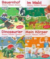 Wissensspa&szlig; von WAS IST WAS - Mein K&ouml;rper, Bauernhof, Im Wald & Dinosaurier (4 B&uuml;cher)