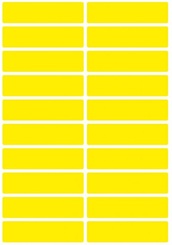 TANEX OFC-109 Vielzweck Etiketten selbstklebend (13 x 50 mm) gelb - 100 Stück