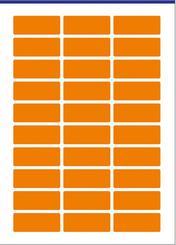 Vielzweck Etiketten selbstklebend - orange - (8 x 12 mm) - 550 Stück