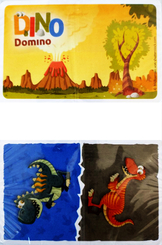 Dino Domino - 80 Spielkarten für Kinder (ohne Umverpackung)