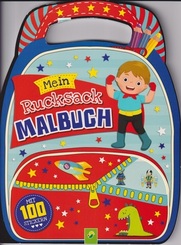 Mein Rucksack-Malbuch mit 100 Stickern - Junge