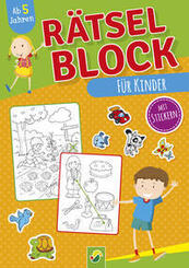 R&auml;tselblock f&uuml;r Kinder ab 5 Jahren mit Stickern