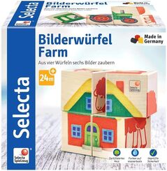 Selecta - Bilderwürfel Farm - Würfelpuzzle aus Holz